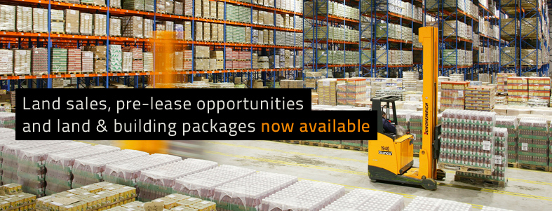 Land sales, pre-lease opportunities and land & building packages now available